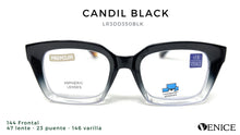 Lade das Bild in den Galerie-Viewer, Lesebrille Modell CANDIL Black UNISEX LR3DD350BLK mit BLUE CONTROL