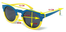 Cargar imagen en el visor de la galería, Lentes polarizadas de alta gama Venice Kids Round Blue Yellow