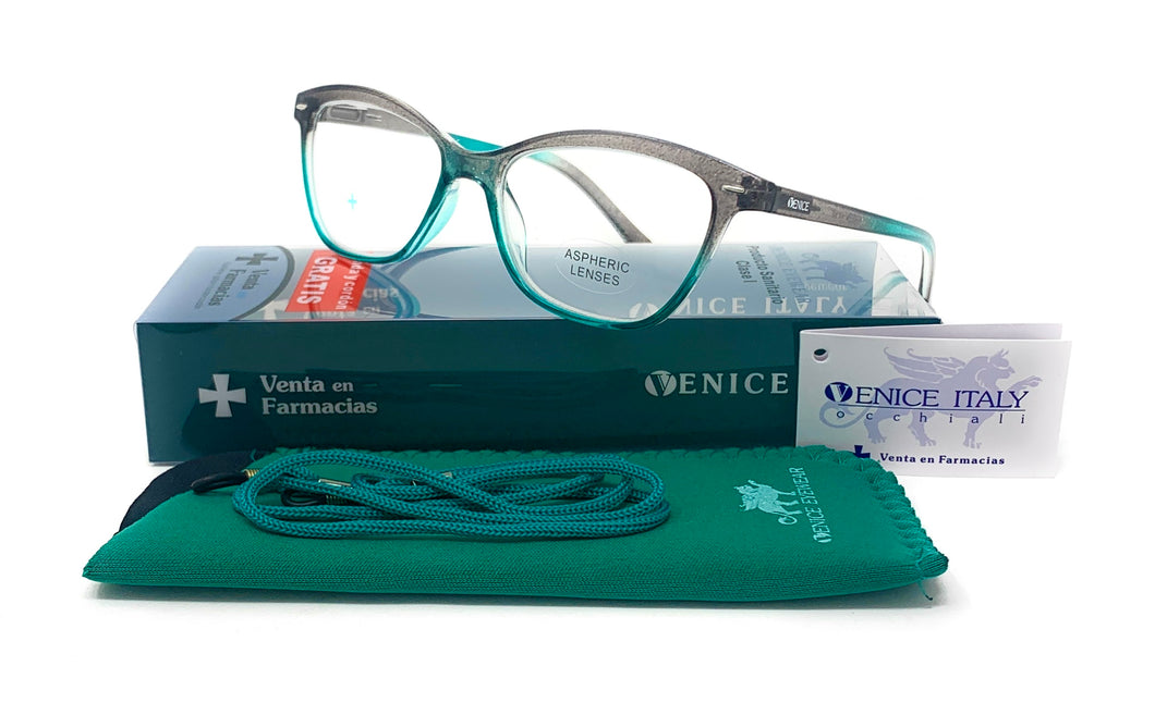 Venice SHINE Gray Green Reading Glasses