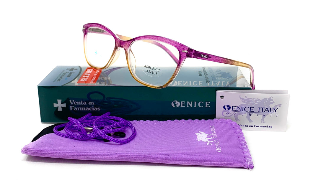 Venice SHINE Pink Beige Reading Glasses