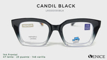 Load and play video in Gallery viewer, Reading glasses model CANDIL Black UNISEX LR3DD350BLK with BLUE CONTROL
