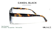 Load image into Gallery viewer, Reading glasses model CANDIL Black UNISEX LR3DD350BLK with BLUE CONTROL
