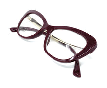 Load image into Gallery viewer, 17.- HEPBURN Burgundy Light Blue Women&#39;s Reading Glasses
