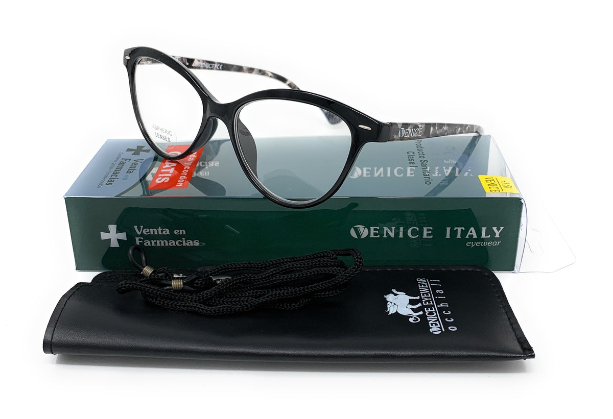 3.- ZENNY BLACK model reading glasses with Blue Light for women