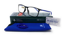 Cargar imagen en el visor de la galería, Gafas de lectura SOFT_man UNISEX varilla azul frontal negro

