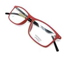 Lade das Bild in den Galerie-Viewer, SOFT_man Unisex-Lesebrille, schwarzer Stab, rote Vorderseite
