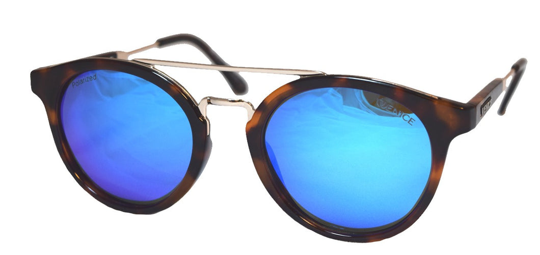 Lentes polarizadas de alta gama Double Bridge Demi Blue Mirror