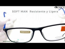 Laden und Abspielen von Videos im Galerie-Viewer, SOFT_man UNISEX Lesebrille roter Stab vorne schwarz
