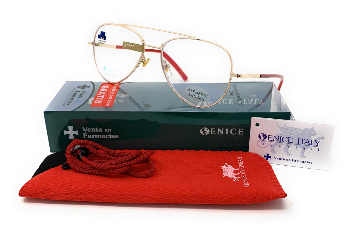 Gafas de lectura con luz azul modelo PILOTO Red